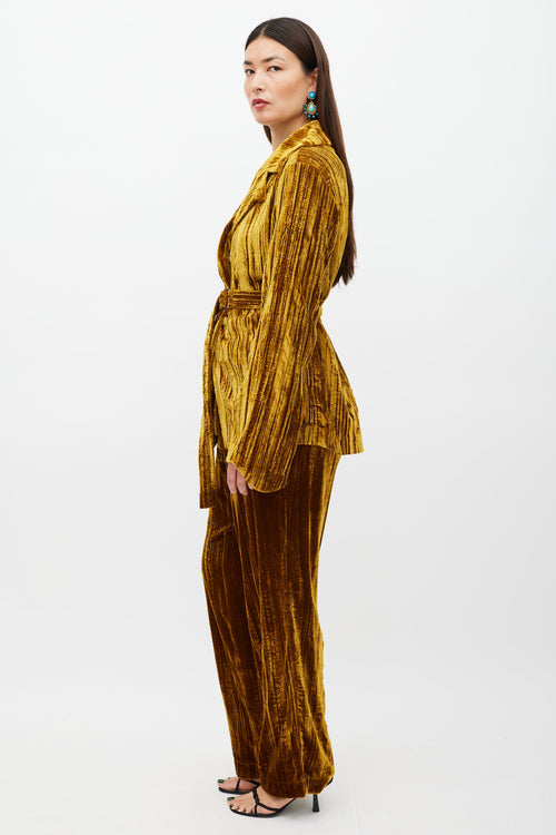 Stine Goya Yellow Velour Co-Ord Set