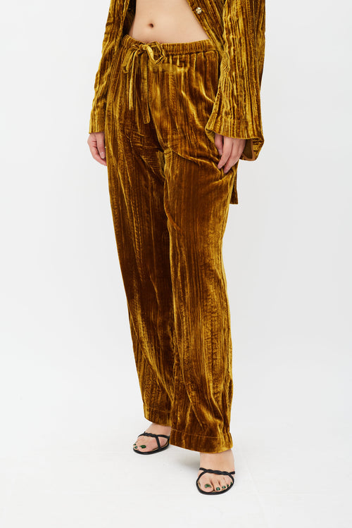 Stine Goya Yellow Velour Co-Ord Set