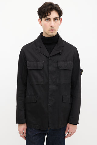 Stone Island Black Cargo Pocket Jacket