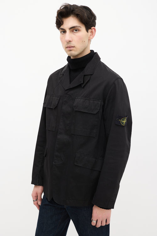 Stone Island Black Cargo Pocket Jacket