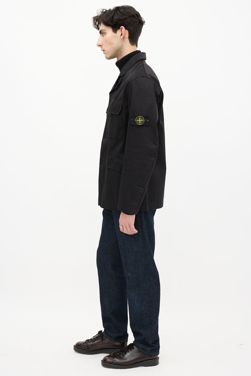 Stone Island Black Cargo Pocket Jacket