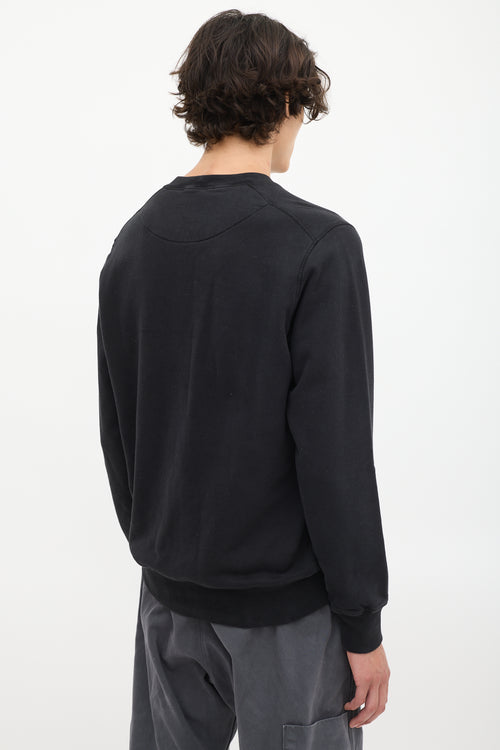 Stone Island Black Logo Patch Crewneck