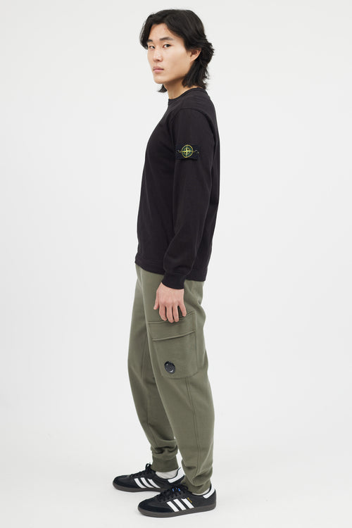 Stone Island Black Long Sleeve Patch Sweater