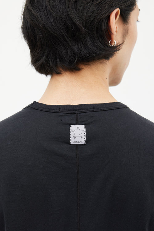 Stone Island Black One Pocket Long Sleeve Top