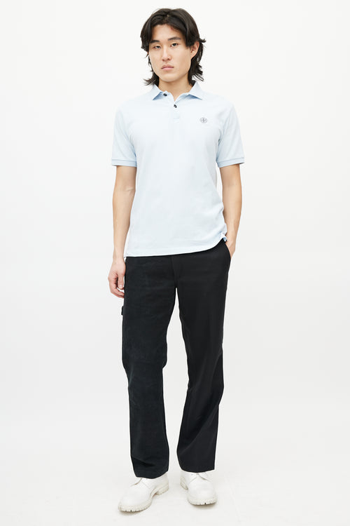 Stone Island Blue Logo Polo