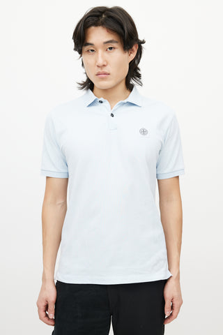 Stone Island Blue Logo Polo