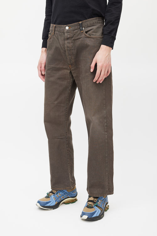 Stone Island Brown Contrast Stitch Jeans