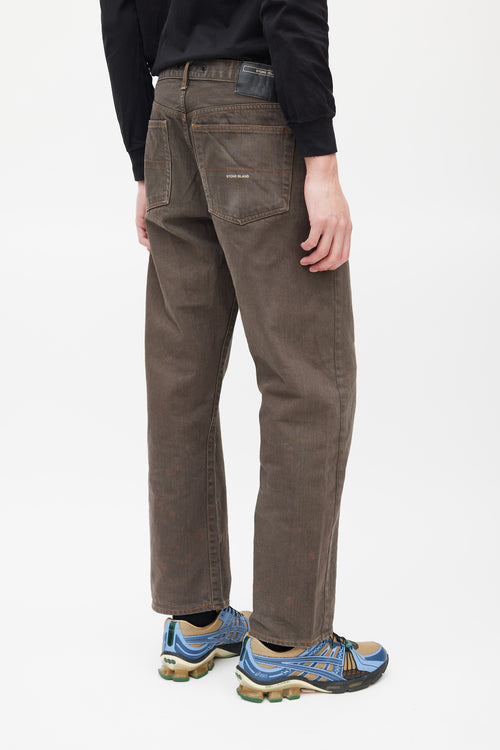 Stone Island Brown Contrast Stitch Jeans