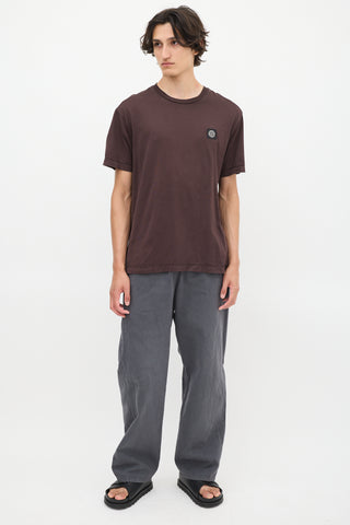 Stone Island Brown Logo Patch T-Shirt