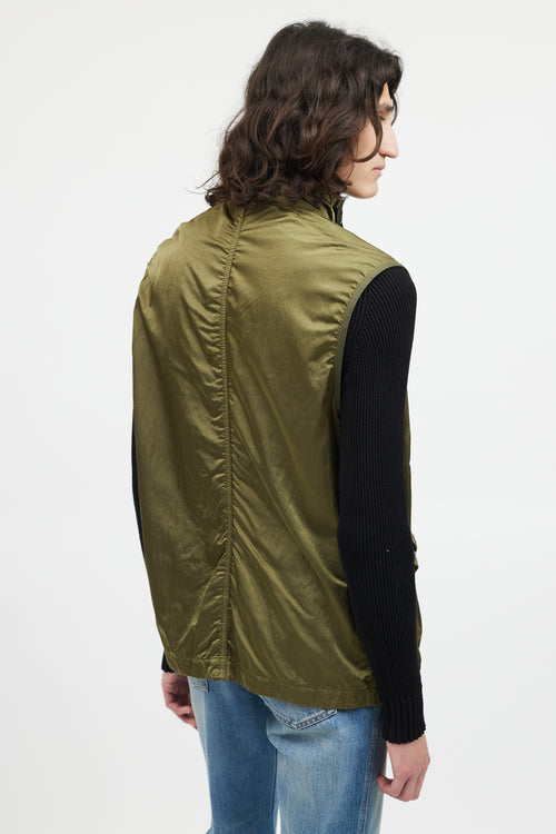 Stone Island Green Cargo Zip Vest