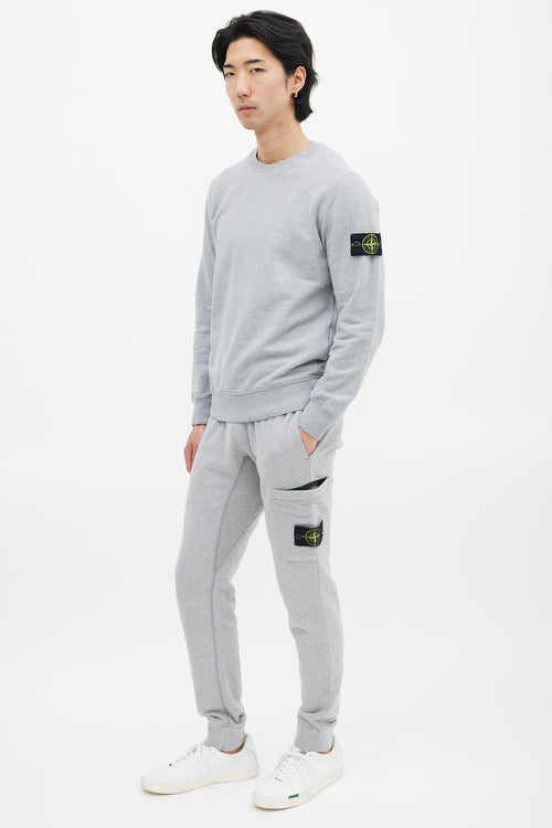 Stone Island Grey Cargo Patch Jogger