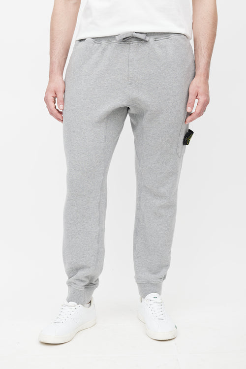 Stone Island Grey Cargo Patch Sweatpant