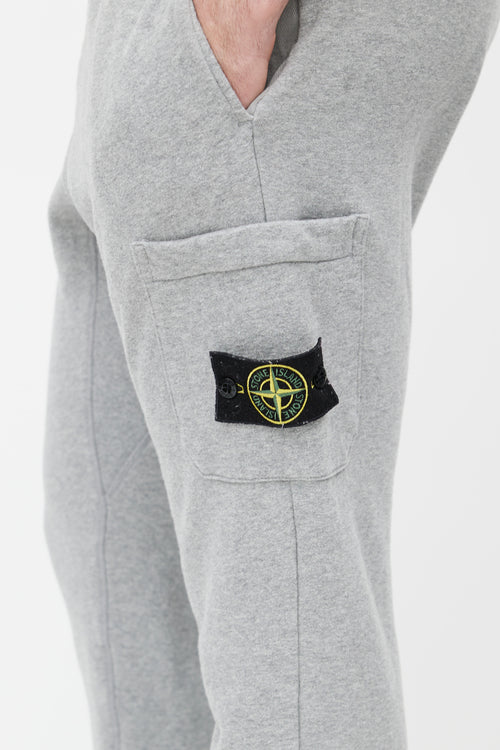 Stone Island Grey Cargo Patch Sweatpant