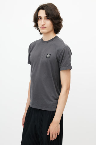 Stone Island Grey Logo Patch T-Shirt