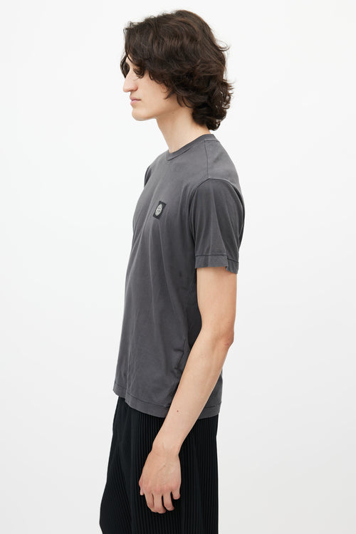 Stone Island Grey Logo Patch T-Shirt