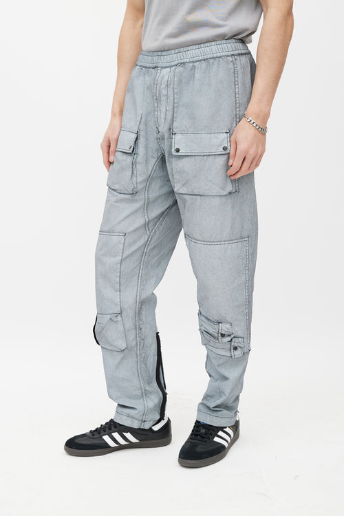 Stone Island Grey Washed Cargo Jogger Pant