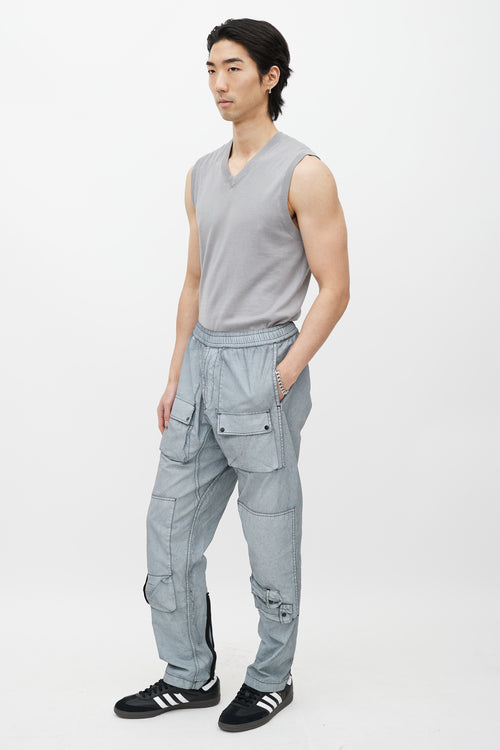 Stone Island Grey Washed Cargo Jogger Pant