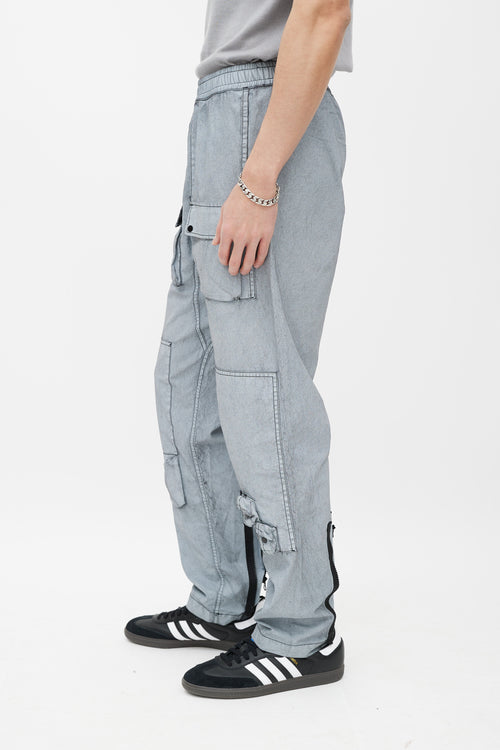 Stone Island Grey Washed Cargo Jogger Pant