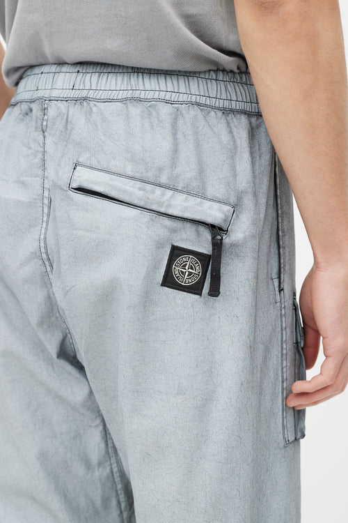 Stone Island Grey Washed Cargo Jogger Pant