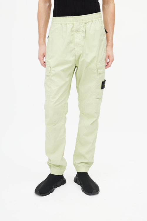 Stone Island Light Green Cargo Track Pant