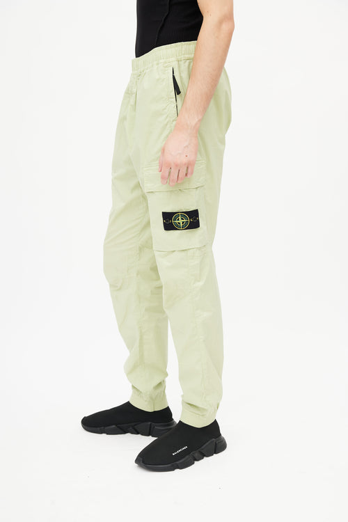 Stone Island Light Green Cargo Track Pant