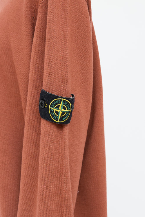 Stone Island Rust Knit Logo Top