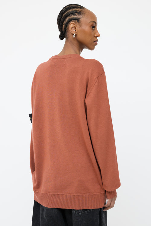 Stone Island Rust Knit Logo Top