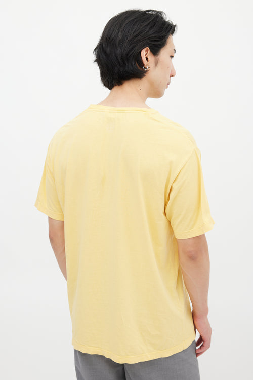 Stone Island Yellow Logo T-Shirt