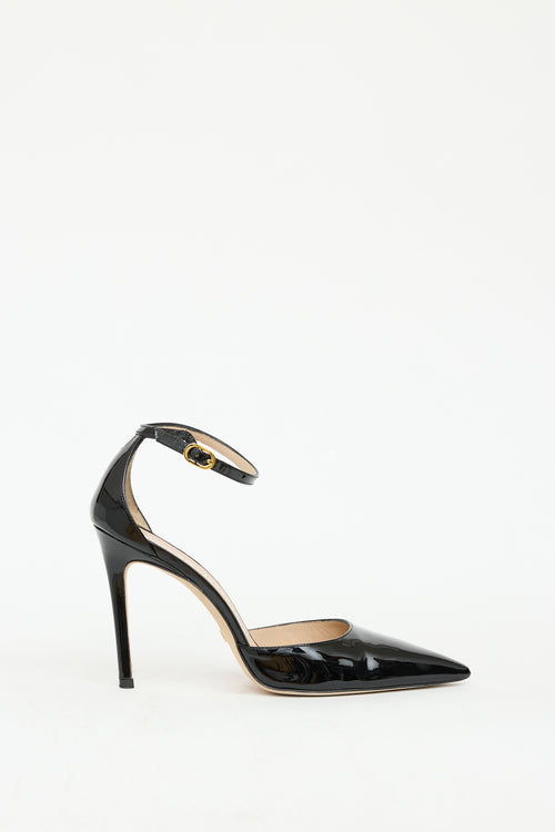 Stuart Weitzman Black Patent Leather 100 Pump