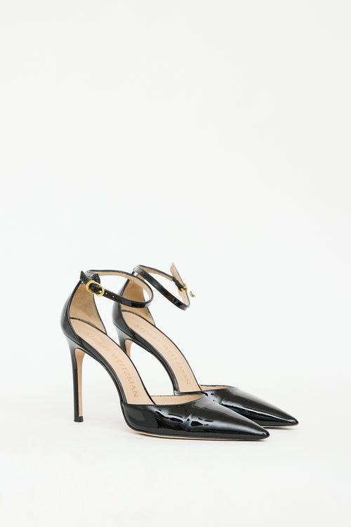 Stuart Weitzman Black Patent Leather 100 Pump