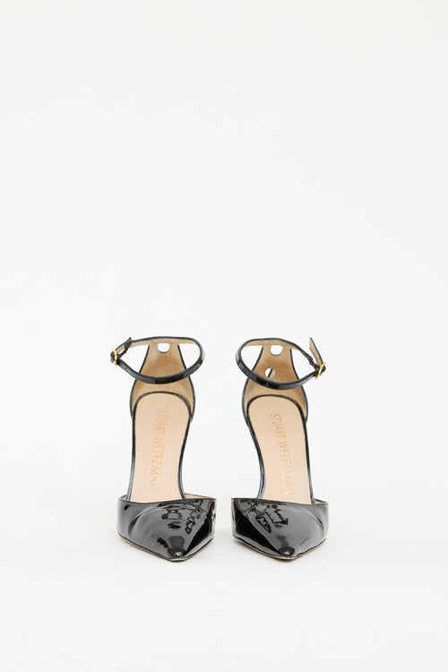 Stuart Weitzman Black Patent Leather 100 Pump