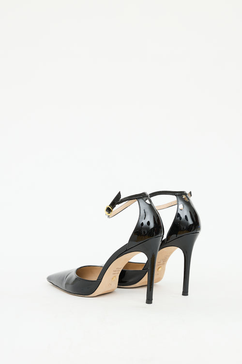 Stuart Weitzman Black Patent Leather 100 Pump