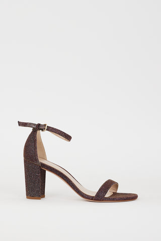 Stuart Weitzman Bronze Glitter NearlyNude Heel