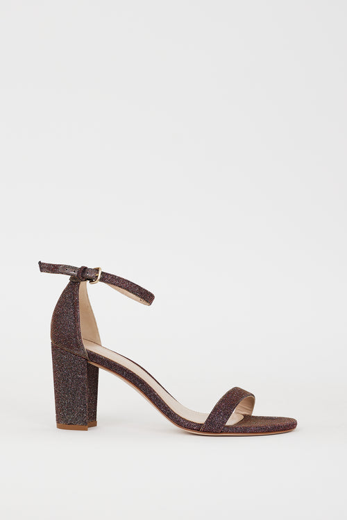 Stuart Weitzman Bronze Glitter NearlyNude Heel