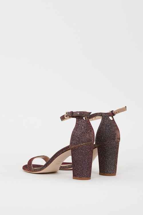 Stuart Weitzman Bronze Glitter NearlyNude Heel