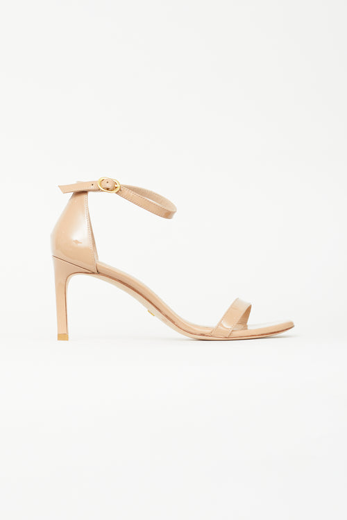 Stuart Weitzman Beige Patent NuNaked Heel