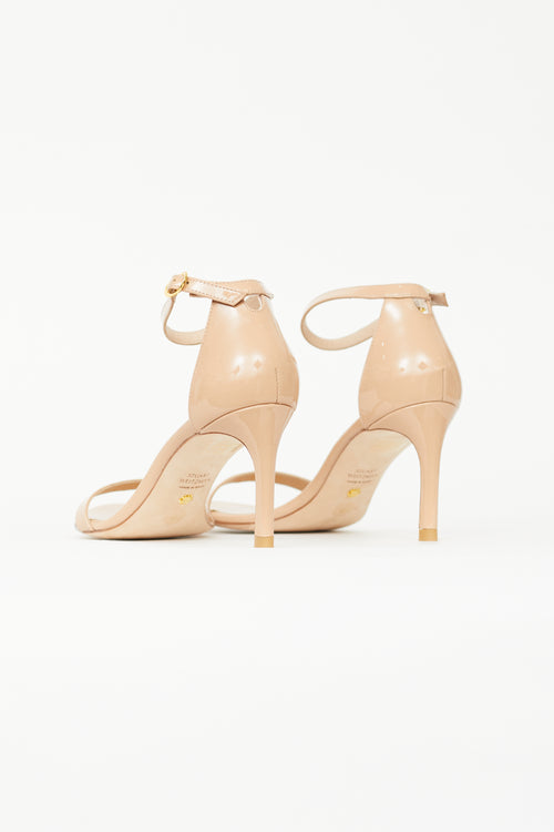 Stuart Weitzman Beige Patent NuNaked Heel