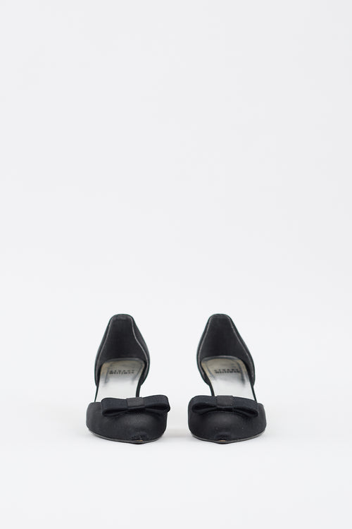 Stuart Weitzman Black Satin D
Orsay Bow Pump