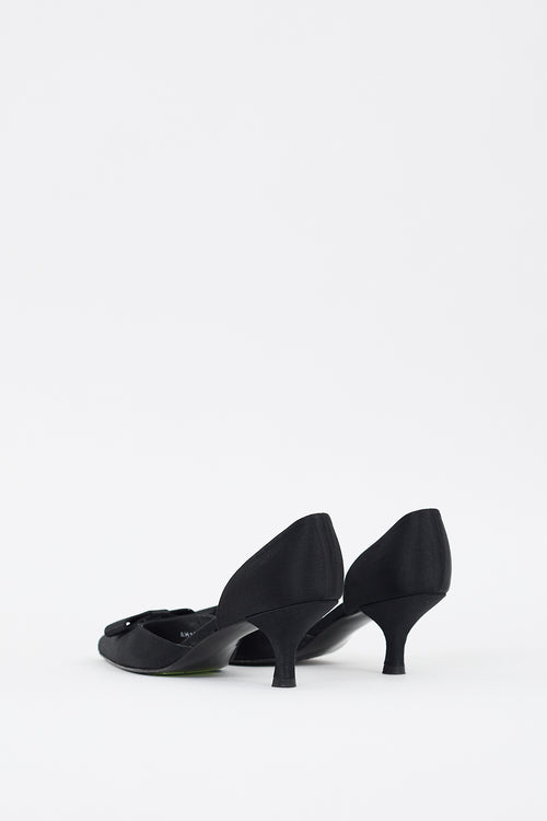 Stuart Weitzman Black Satin D
Orsay Bow Pump