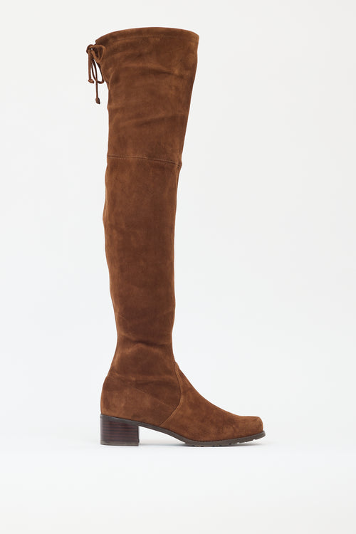 Stuart Weitzman Brown Suede Lowland Boot