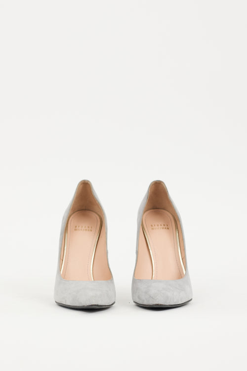 Stuart Weitzman Grey Suede Stuart Pump