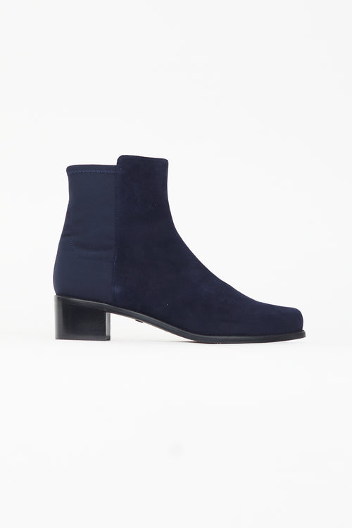 Stuart Weitzman Navy Suede EasyOn Reserve Boot