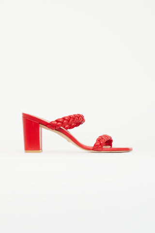 Stuart Weitzman Red Braida Aleena 75 Sandal