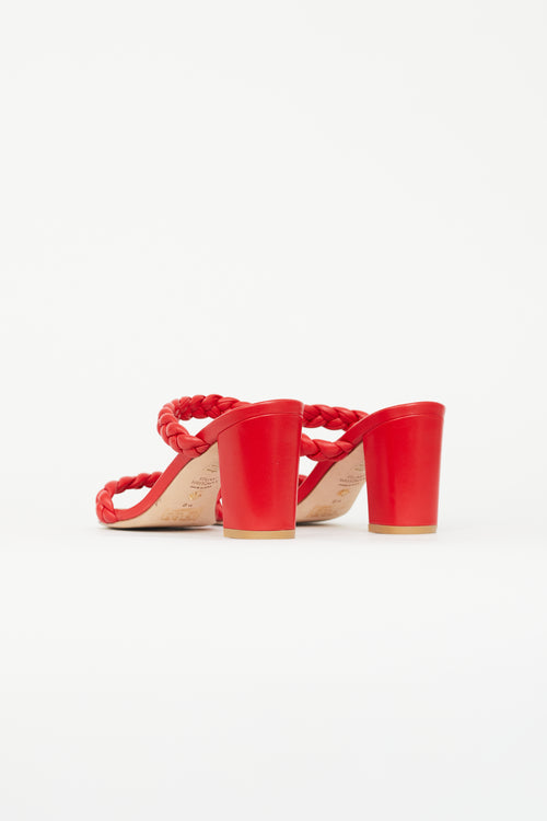 Stuart Weitzman Red Braida Aleena 75 Sandal