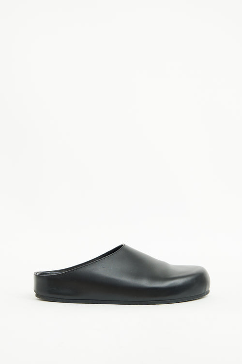 Studio Nicholson Black Leather Clog Loafer Mule