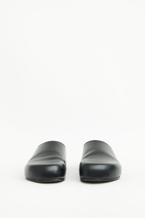 Studio Nicholson Black Leather Clog Loafer Mule