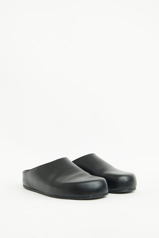 Studio Nicholson Black Leather Clog Loafer Mule