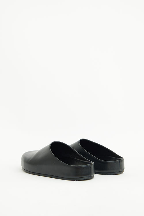 Studio Nicholson Black Leather Clog Loafer Mule