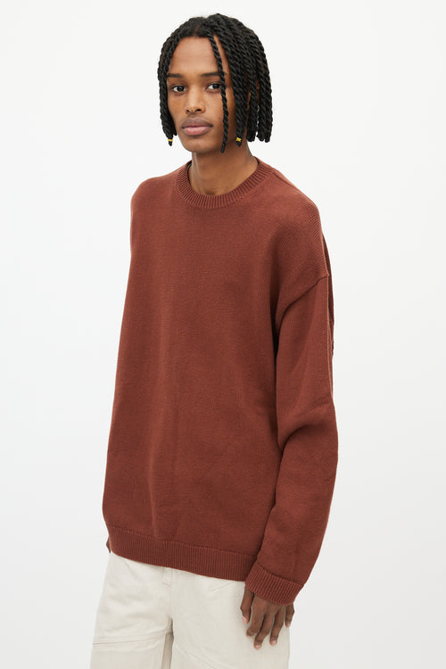 Studio Nicholson Brown Merino Wool Oversized Sweater