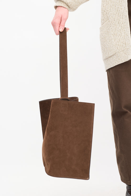 Studio Nicholson Brown Suede Doublet Tote